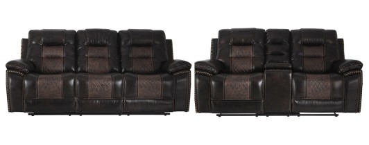 Commander Brown Reclining Sofa & Loveseat